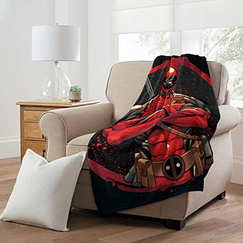 Marvel's Deadpool, "Tough Guy" Micro Raschel Throw Blanket, 46" x 60", Multi Color