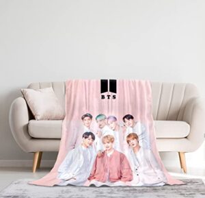 bts merchandise kpop throw blanket | bts merch fuzzy soft fleece blanket | 4 different bts blanket designs (60”x40”)