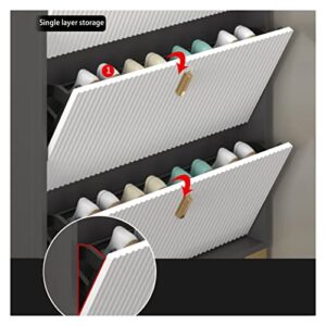 Freestanding Shoe Rack Locker Household Shoe Cabinet Ultra-Thin Dump Cabinet Creative Cloakroom Porch Shoe Cabinet Multi-Layer Storage Shoe Cabinet Multifunctional Locker (Size : 60 * 17 * 210cm)