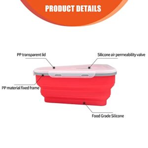 rgrfsdgx Adjustable Pizza Storage Container, Pizza Slice Container can be Microwaved and Reused, Pizza Slice Pack with 5 Heating Plates.