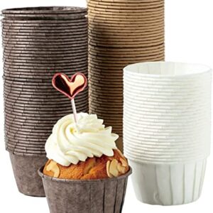 katbite Parchment Cupcake Liners Standard Size 150PCS, Christmas Cupcake Liners, Muffin Baking Liners, Heavy Duty Greaseproof Wrappers for Bakery, Birthday Party