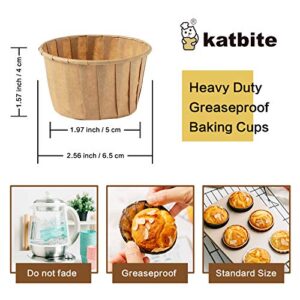 katbite Parchment Cupcake Liners Standard Size 150PCS, Christmas Cupcake Liners, Muffin Baking Liners, Heavy Duty Greaseproof Wrappers for Bakery, Birthday Party