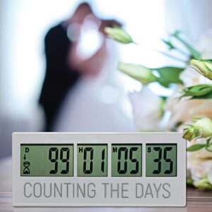 Reusable Countdown Clock for All of The Big Events in Your Life, Wedding Save The Date Countdown, Retirement Countdown Timer, Baby Due Date & Christmas Countdown | up to 999 Day Countdown Timer