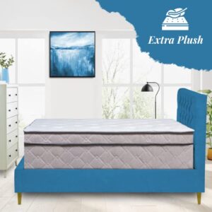 Greaton 13" Extra Plush Bed Mattress, Comfortable Supportive Eurotop Foam Encased Mattresses for Better Body Posture and Positioning, Relieves Pain and Aches, Twin