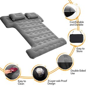 Aotiyer Truck Bed Air Mattress for 5.5-5.8Ft Inflatable Air Mattress for Short Truck Beds Truck Tent Camping Accessories with Pump Pillows Full Size Compatible with F150, Ram, GMC, ect