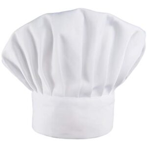 LilMents 6 Pack Chef Hat Set Elastic Baker Kitchen Catering Cooking Chefs Hats (White)