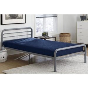 dorel home 6 inchtwin quilted mattress, blue