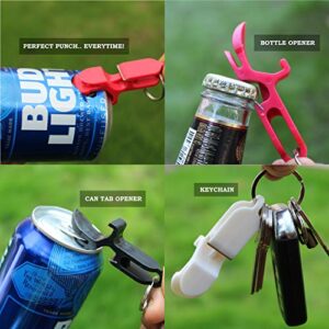 Shotgun tool bottle opener keychain - 5 pack - beer bong shotgunning tool - great for parties, party favors, gift, drinking accessories