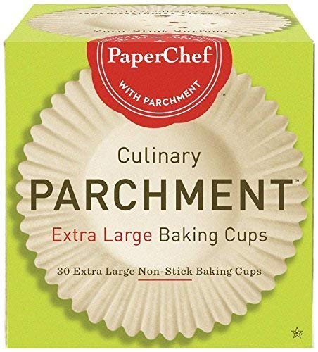 PaperChef (2 Pack) Extra Large Paper Cupcake Liners/Baking Cups, 30-ct/Box, Оne Расk, Tan