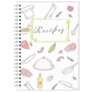 pecula recipe book, 5.6"x 8.2" recipe book to write in your own recipes, blank recipe book, recipe notebook, recipe journal hold 170 recipes