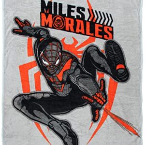 Northwest Marvel Miles Morales Spiderman Micro Raschel Throw Blanket 48" x 60"