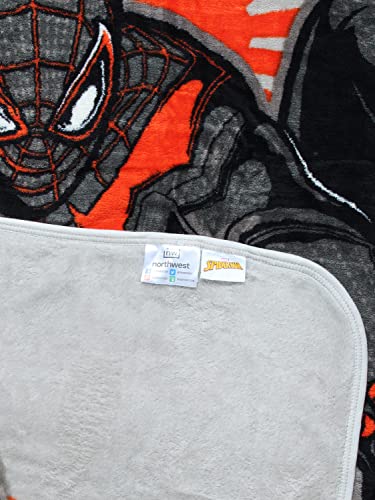 Northwest Marvel Miles Morales Spiderman Micro Raschel Throw Blanket 48" x 60"