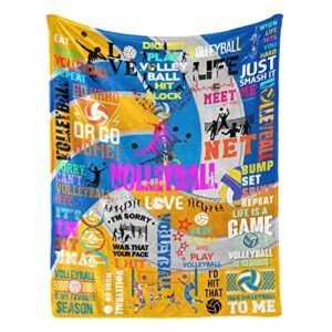 volleyball throw blanket - ​super soft volleyball blanket for men women gifts 50x60 inches
