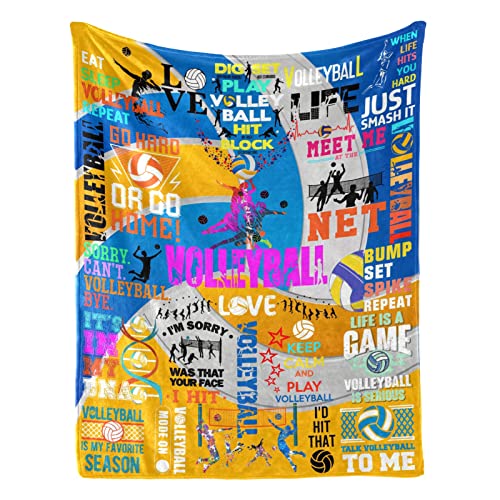 Volleyball Throw Blanket - ​Super Soft Volleyball Blanket for Men Women Gifts 50x60 Inches