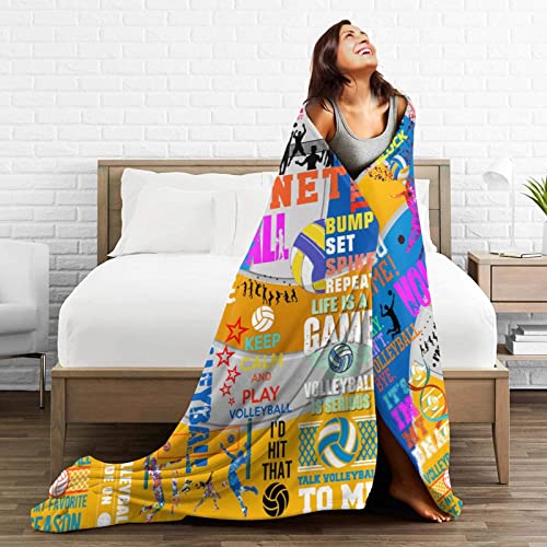 Volleyball Throw Blanket - ​Super Soft Volleyball Blanket for Men Women Gifts 50x60 Inches