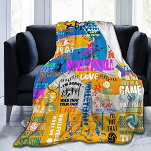 Volleyball Throw Blanket - ​Super Soft Volleyball Blanket for Men Women Gifts 50x60 Inches