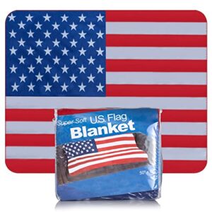 american flag throw blanket - plush polyester fleece united states blanket, american flag home decor for veterans - 50"x60"