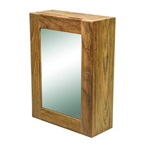 whitecap 62354 teak medicine chest with mirror