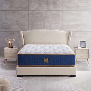 xizzi queen mattress 14 inch hybrid memory foam mattress with pocket spring,mattress in a box,queen 14 inch blue