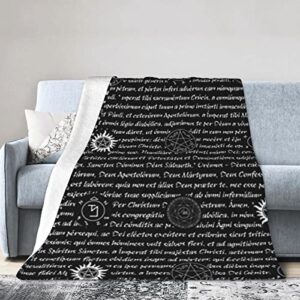 flannel blanket throws 30"x40" - supernatural inspiration printed throw blanket super soft warm lightweight blanket for bed sofa couch travel camping
