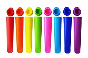 mirenlife silicone ice pop molds,popsicle maker molds,8 vibrant colors,set of 8