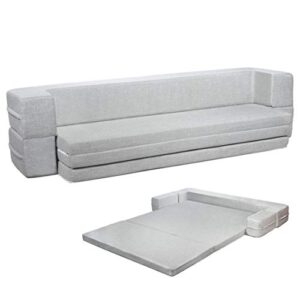 milliard daybed sofa couch bed queen to twin folding mattress (queen-twin) fold out