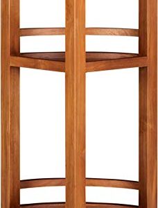 Signature Hardware 453410 Yuhan 12-1/4" Teak Wood Bathroom Shelf