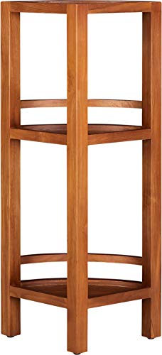 Signature Hardware 453410 Yuhan 12-1/4" Teak Wood Bathroom Shelf