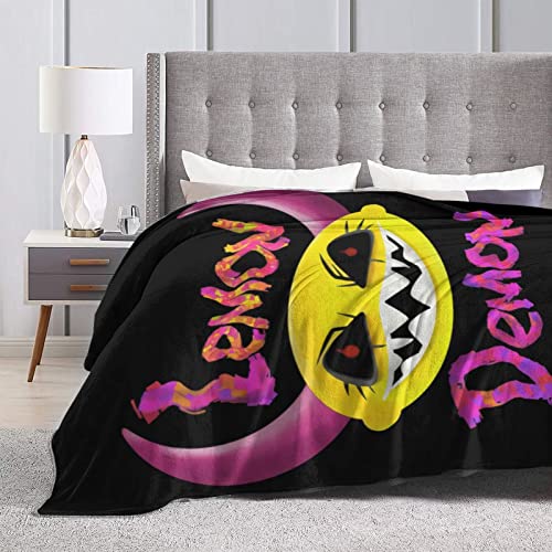 Lemon Demon Blanket Flannel Super Soft Fleece Lightweight Throw Blanket for Bed Couch Sofa 50"X40"