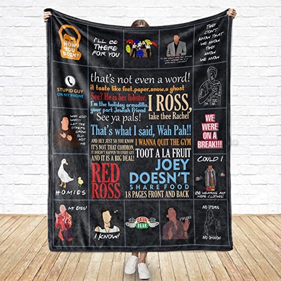 Taka Deal Personalised Friends Blanket Tv Show. Fleece Throw Friends Blanket with Dialogues for Friends Merchandise Fan. Best Gift for Christmas & Birthday. (Friends Blanket 2, 60" X 80")