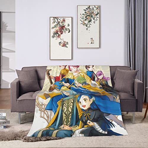 Anime Ascendance of A Bookworm Blanket Ultra Soft Flannel Throw Blanket Warm Bedding Sofa Travel for All Season 50"X40"