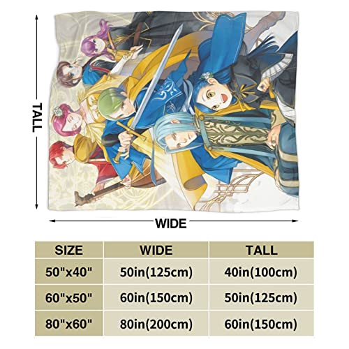 Anime Ascendance of A Bookworm Blanket Ultra Soft Flannel Throw Blanket Warm Bedding Sofa Travel for All Season 50"X40"