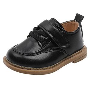 mercatoo fashion autumn toddler and boys casual shoes thick sole round toe buckle shoes boys size 11 casual shoes (black, 3.5-4 years)
