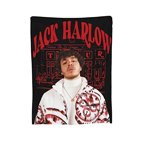 Jack Rapper Harlow Band Throw Blanket Soft Cozy Flannel Blankets Decor for Bed Couch Living Room Travel Outdoor 50"X40"