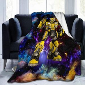 mars sight transformers bumblebee blanket throw blanket soft, warm and lightweight for couch bed sofa luxury fleece blanket