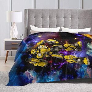 Mars Sight Transformers Bumblebee Blanket Throw Blanket Soft, Warm and Lightweight for Couch Bed Sofa Luxury Fleece Blanket