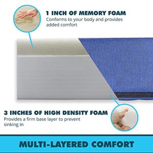 Foamma 4” x 30” x 72” Water Resistant Memory Foam RV Bunk Mattress, Firm High Density Foam Base, Comfortable and Durable Polyester Cover, Truck, Camper, Travel Trailer, Made in USA!