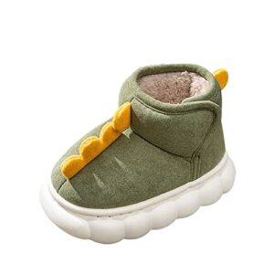 lykmera children cotton shoes and non slip cotton boots with velvet in winter boys girls children boots children snow boots (green, 14)