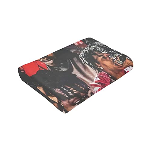 Lil Rapper Baby Band Throw Blanket Soft Cozy Flannel Blankets Decor for Bed Couch Living Room Travel Outdoor 40"X30"