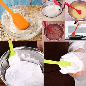 Silicone Spatulas, 8.5 inch Small Rubber Spatula Seamless One Piece Design Heat Resistant Non-Stick Flexible Scrapers Baking Mixing Tool (5 Pieces)