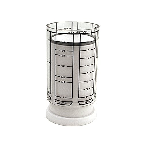 KitchenArt 1 Cup Adjust-A-Cup, Plastic, White