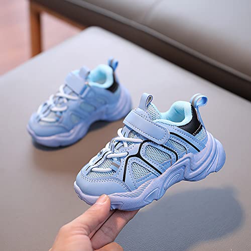 Lykmera Toddler Shoes Running Casual Kids Baby Mesh Sport Boys Girls Baby Shoes Toddler Kids Sports Shoes Walking Shoes (Blue, 15-18Months)