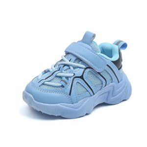 Lykmera Toddler Shoes Running Casual Kids Baby Mesh Sport Boys Girls Baby Shoes Toddler Kids Sports Shoes Walking Shoes (Blue, 15-18Months)