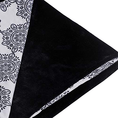 Dream Lab Soft Microfiber Medallion Reversible & Washable Duvet Cover for Weighted Blanket, Charcoal, 48"" x 72""" (DRM629XXMEDLA7)