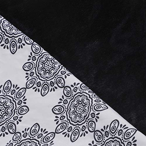 Dream Lab Soft Microfiber Medallion Reversible & Washable Duvet Cover for Weighted Blanket, Charcoal, 48"" x 72""" (DRM629XXMEDLA7)