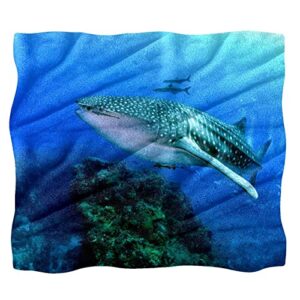 lightweight fleece blanket for sofa,fish coral ocean shark,soft blanket and throw blankets for bed couch