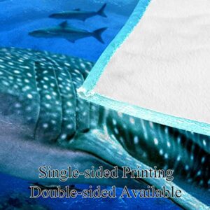 Lightweight Fleece Blanket for Sofa,Fish Coral Ocean Shark,Soft Blanket and Throw Blankets for Bed Couch