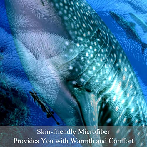 Lightweight Fleece Blanket for Sofa,Fish Coral Ocean Shark,Soft Blanket and Throw Blankets for Bed Couch