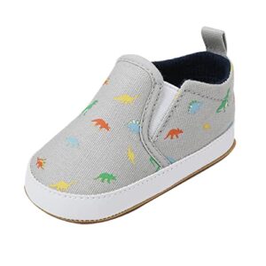 lykmera infant toddler shoes boys girls shoes sole slip on shoes animal print toddler shoes little girl sports sneaker shoes (grey, 0-6 months)