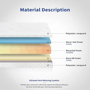 Olee Sleep 5 Inch Gel Adaptive Comfort Memory Foam Mattress (Twin)